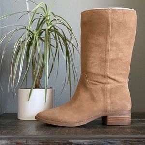 New Lucky Brand Suede Pull-on Boots
